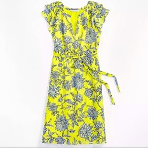 🍋 Trellis garden ruffle sleeve midi dress 🌼